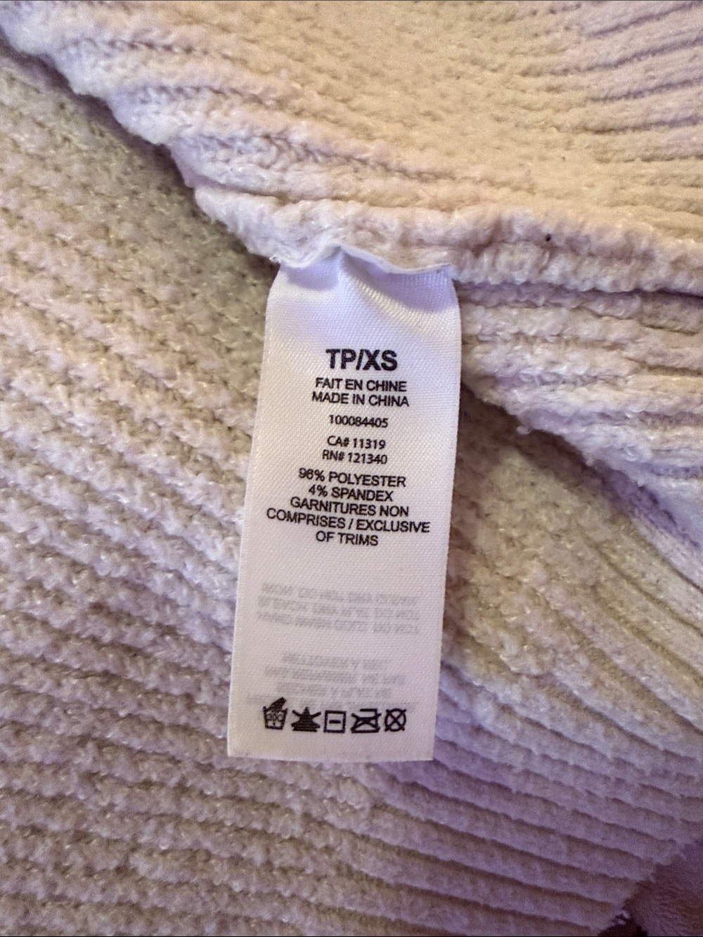 Dynamite Cream V-Neck Ribbed Button Cardigan - Picture 5 of 5